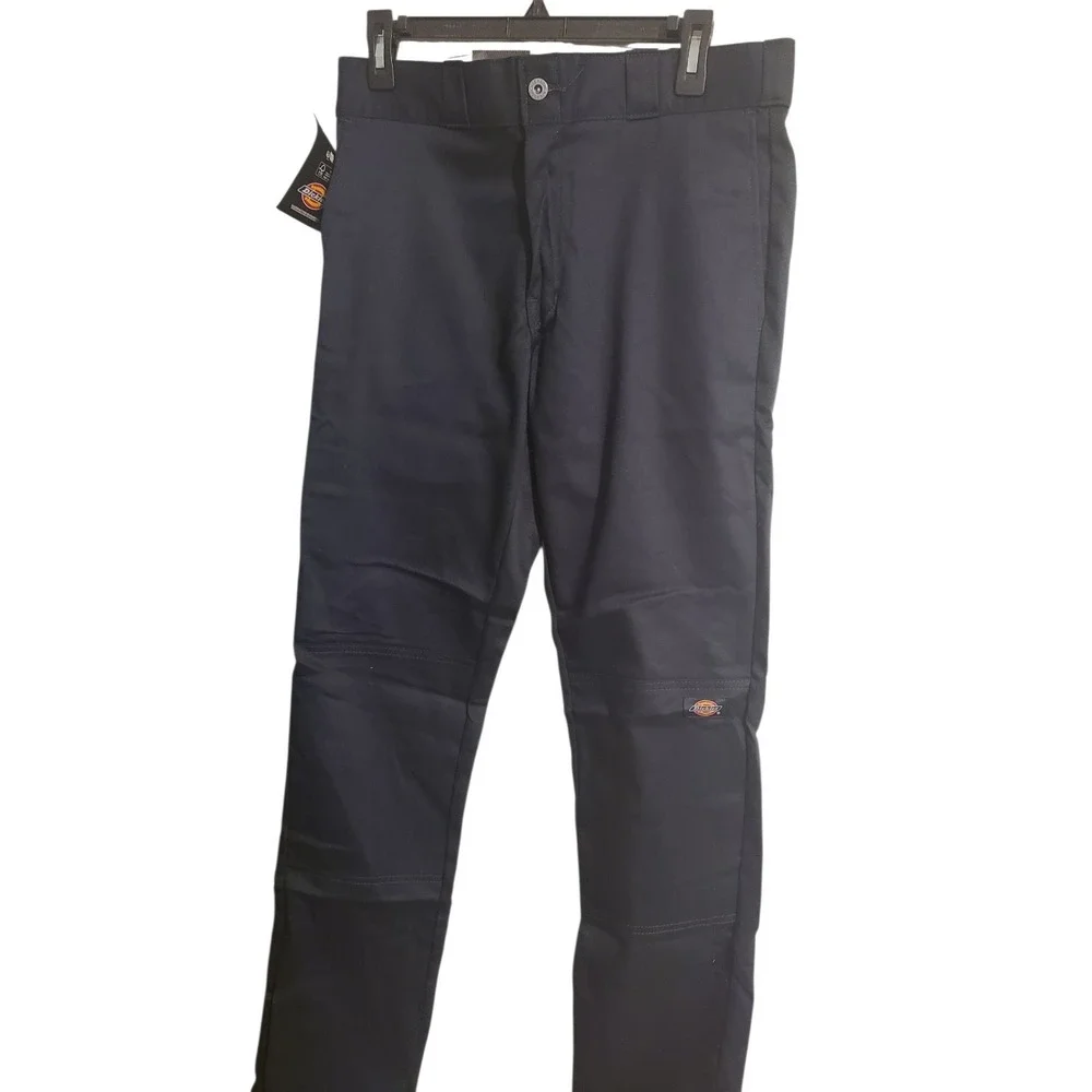 Dickies twill work pants skinny fit straight leg Flex Black 32x34 Brand NEW